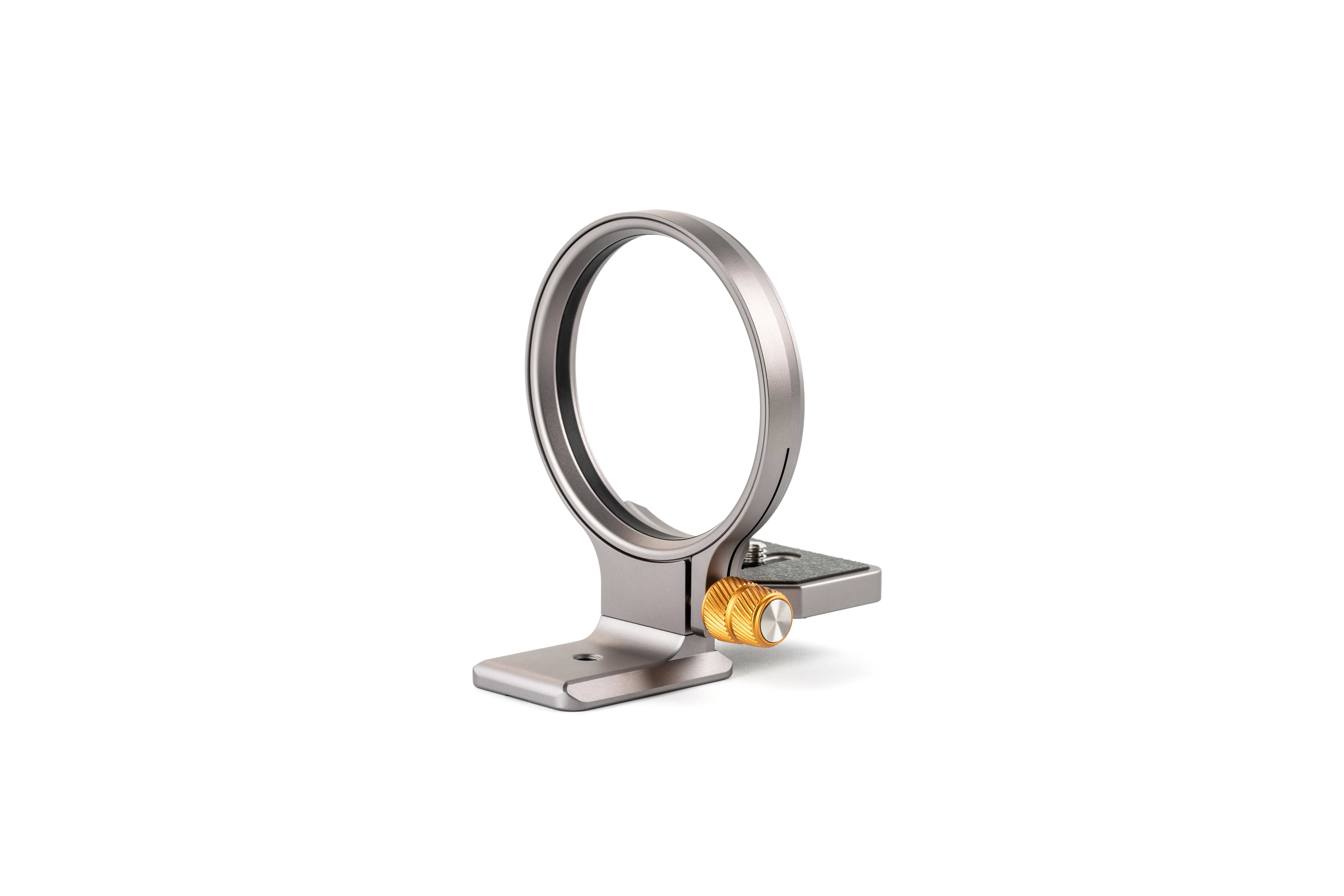 NiSi Wizard Bracket W-63 – Vorderansicht der Halterung mit Objektivring und Standfuß für Stativmontage