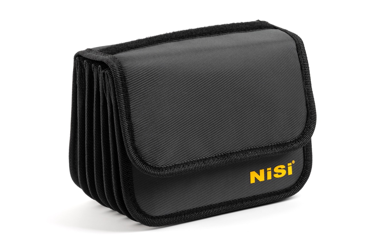 NiSi Cinema Filter Pouch II 4x5.65 – geschlossene Vorderansicht der Filtertasche mit Klettverschluss