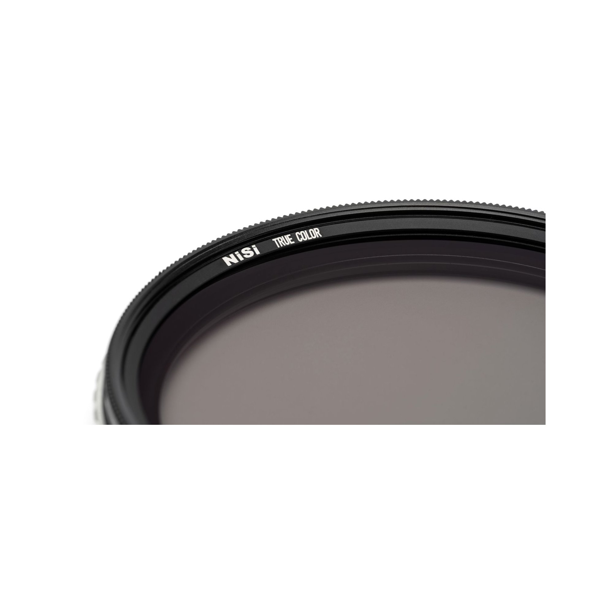 NiSi True Color VND/PL 1–5 Stops – Detailansicht der Filterfassung mit NiSi True Color Beschriftung