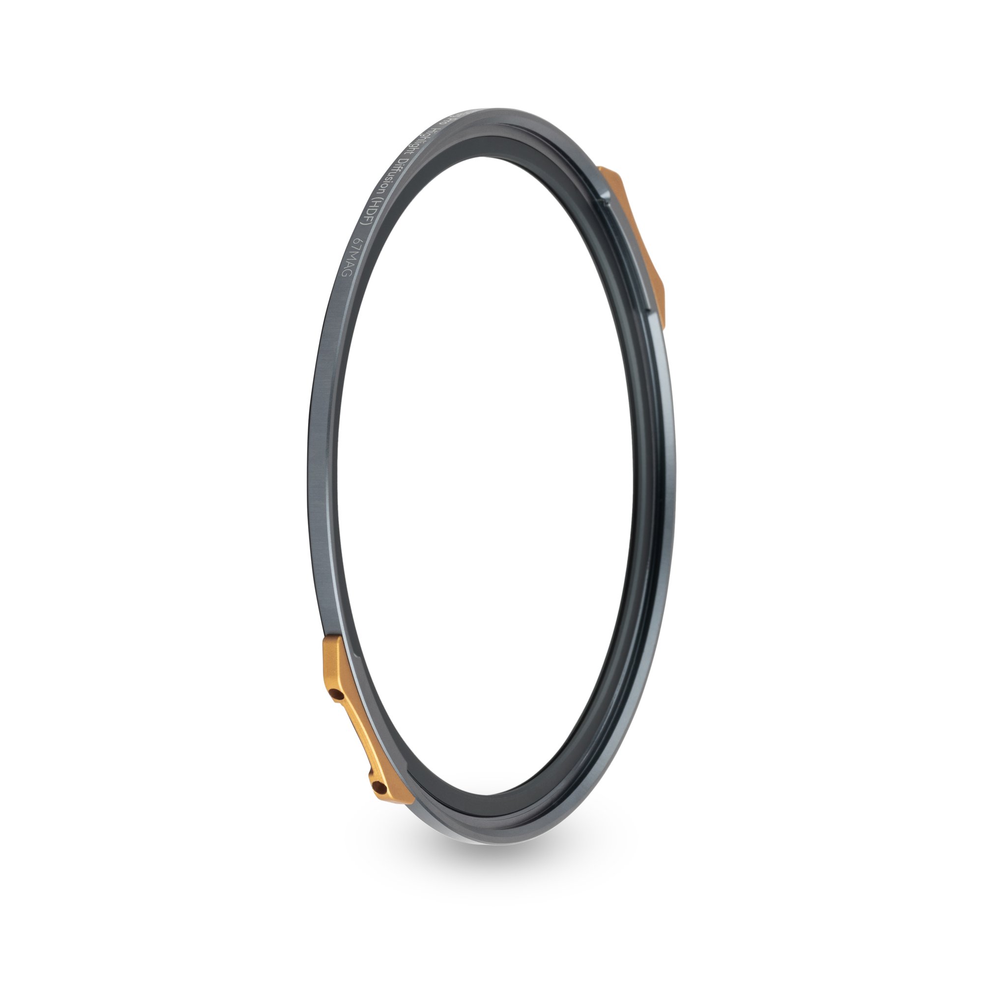 JetMag Pro Highlight Diffusion Magnetic Filter 1/2 (67MAG) in schräger Seitenansicht mit Magnetrahmen