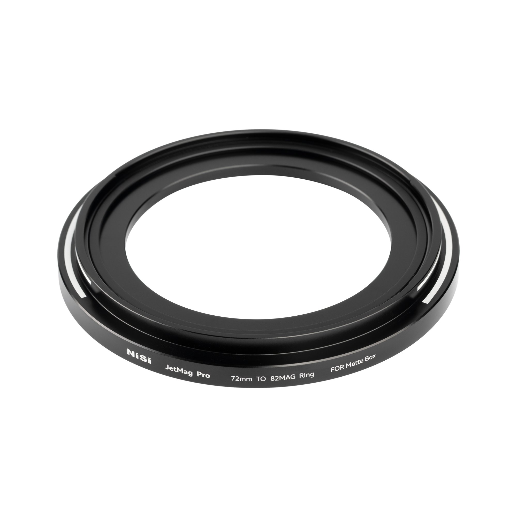NiSi JetMag Pro 72mm Adapterring für Matte Box und 82MAG Filtersystem in schräger Ansicht