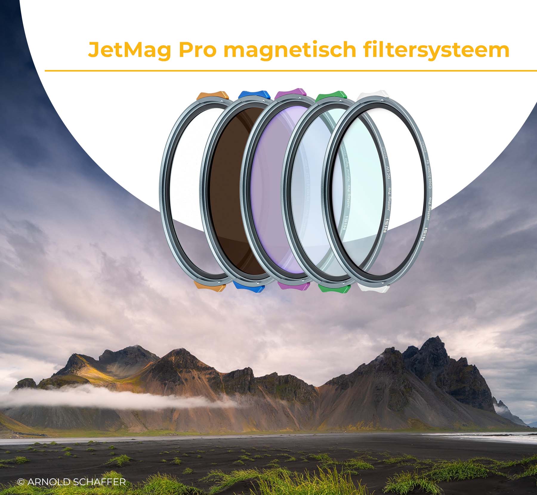 NiSi JetMag Pro magnetisch filtersysteem: vijf magnetische ronde filters voor de Vestrahorn in IJsland