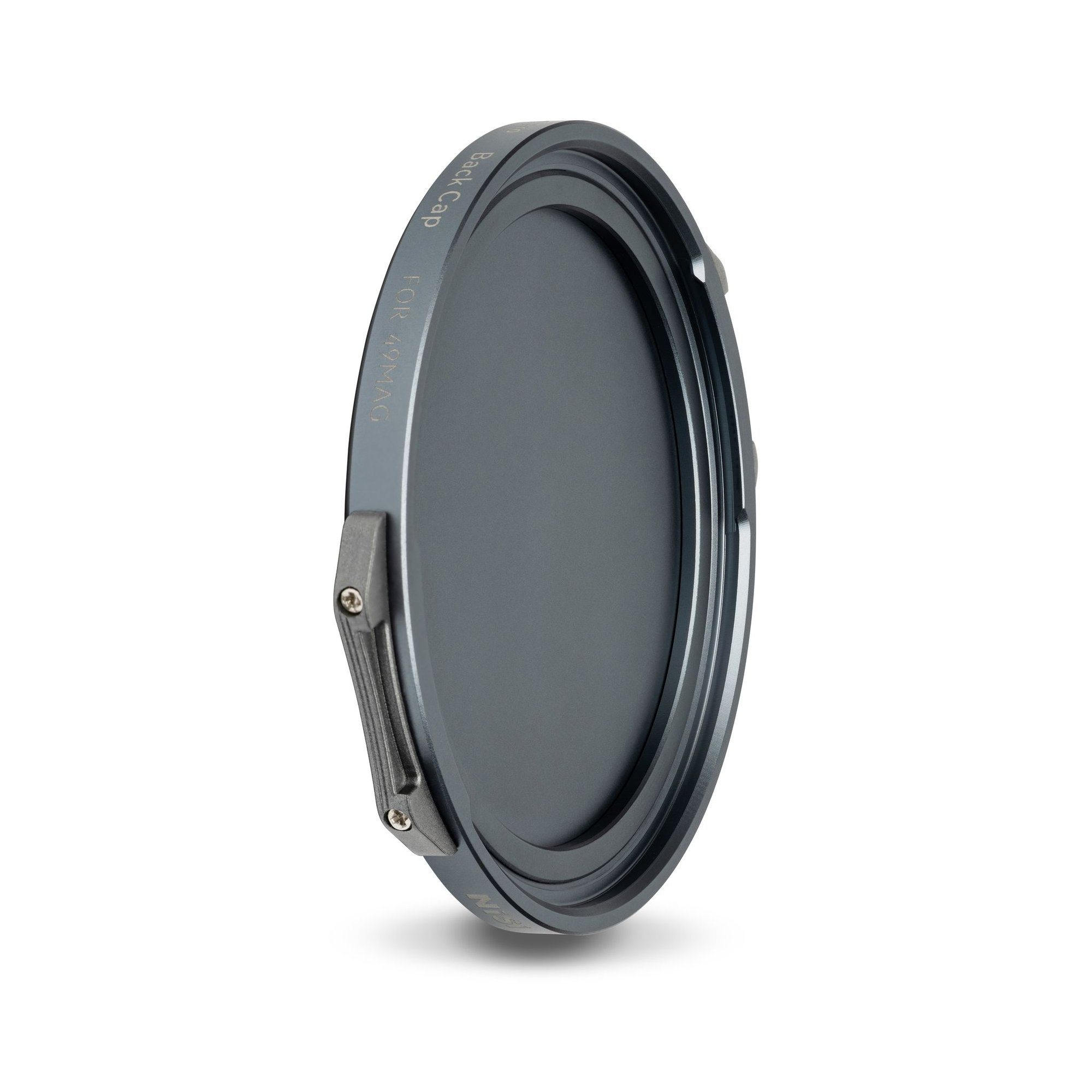 NiSi JetMag Pro Back Cap (49MAG) in schräger Detailansicht zum Schutz der Rückseite magnetischer Filter.